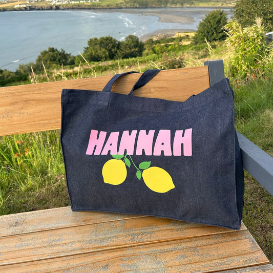 Personalised Denim Tote Bag