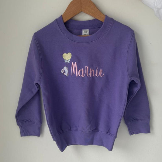 Personalised Embroidered Bunny Kids Jumper