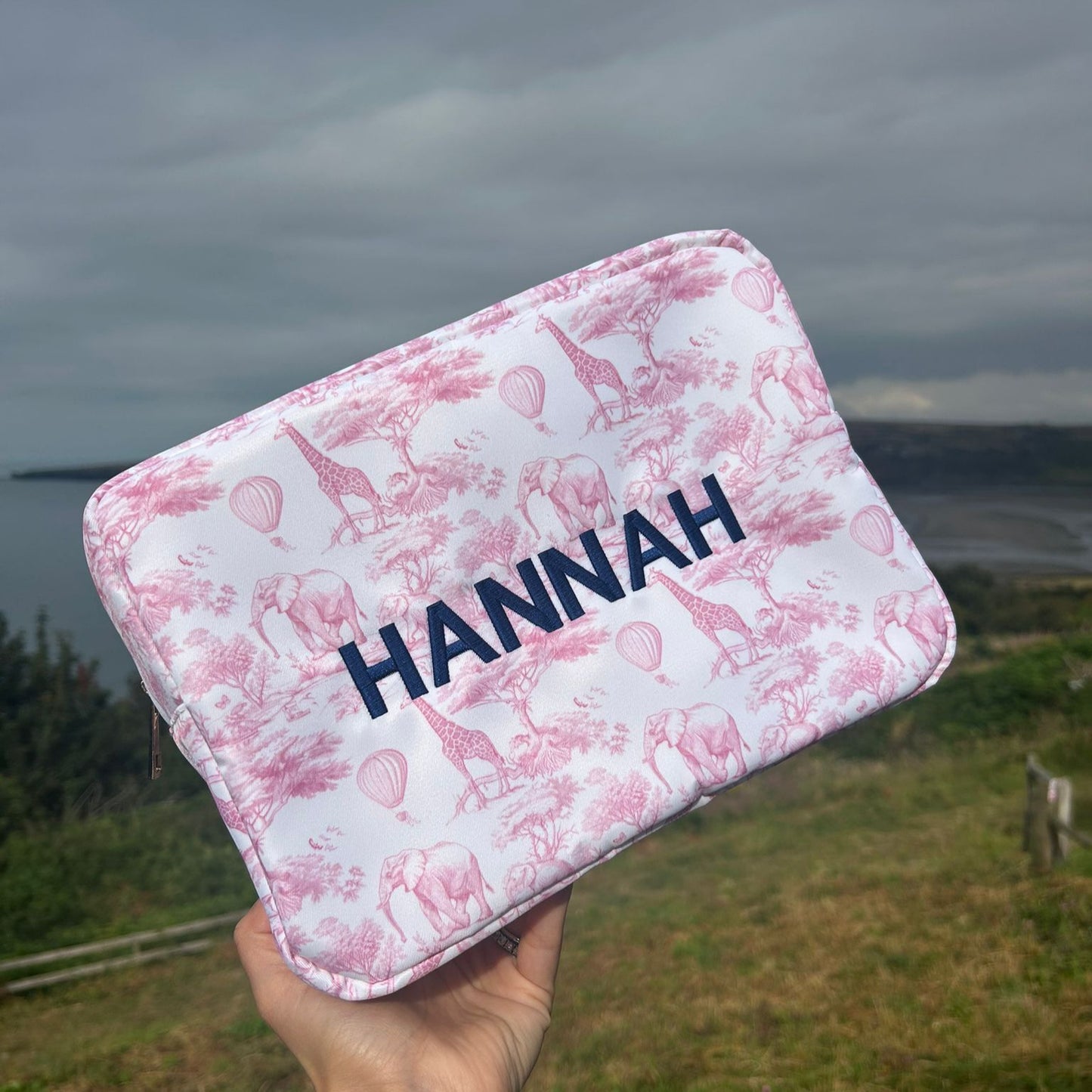 Personalised Safari Print Pouch