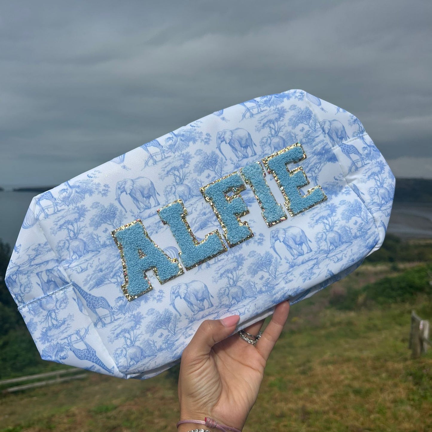 Personalised Safari Print Pouch