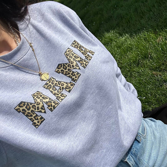 Leopard Print Letter Jumper – Wear Your Name in Style