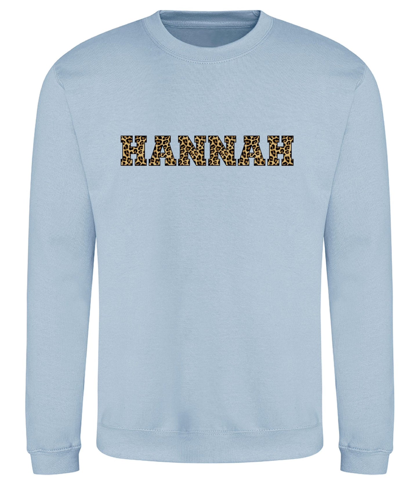 Leopard Print Letter Jumper – Wear Your Name in Style