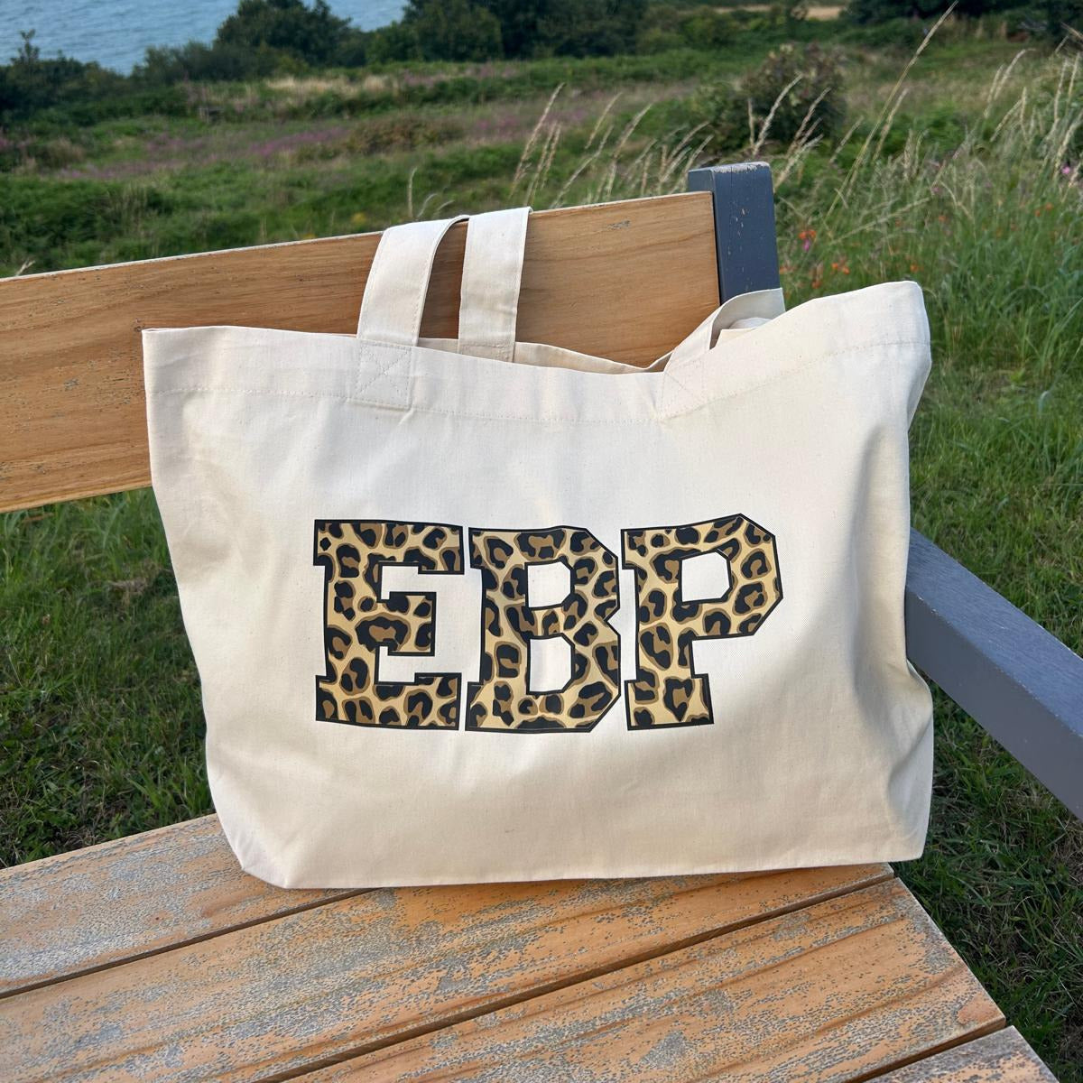 Personalised Jute & Cream Shopper Bag
