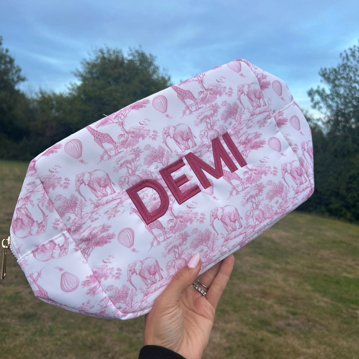 Personalised Safari Print Pouch