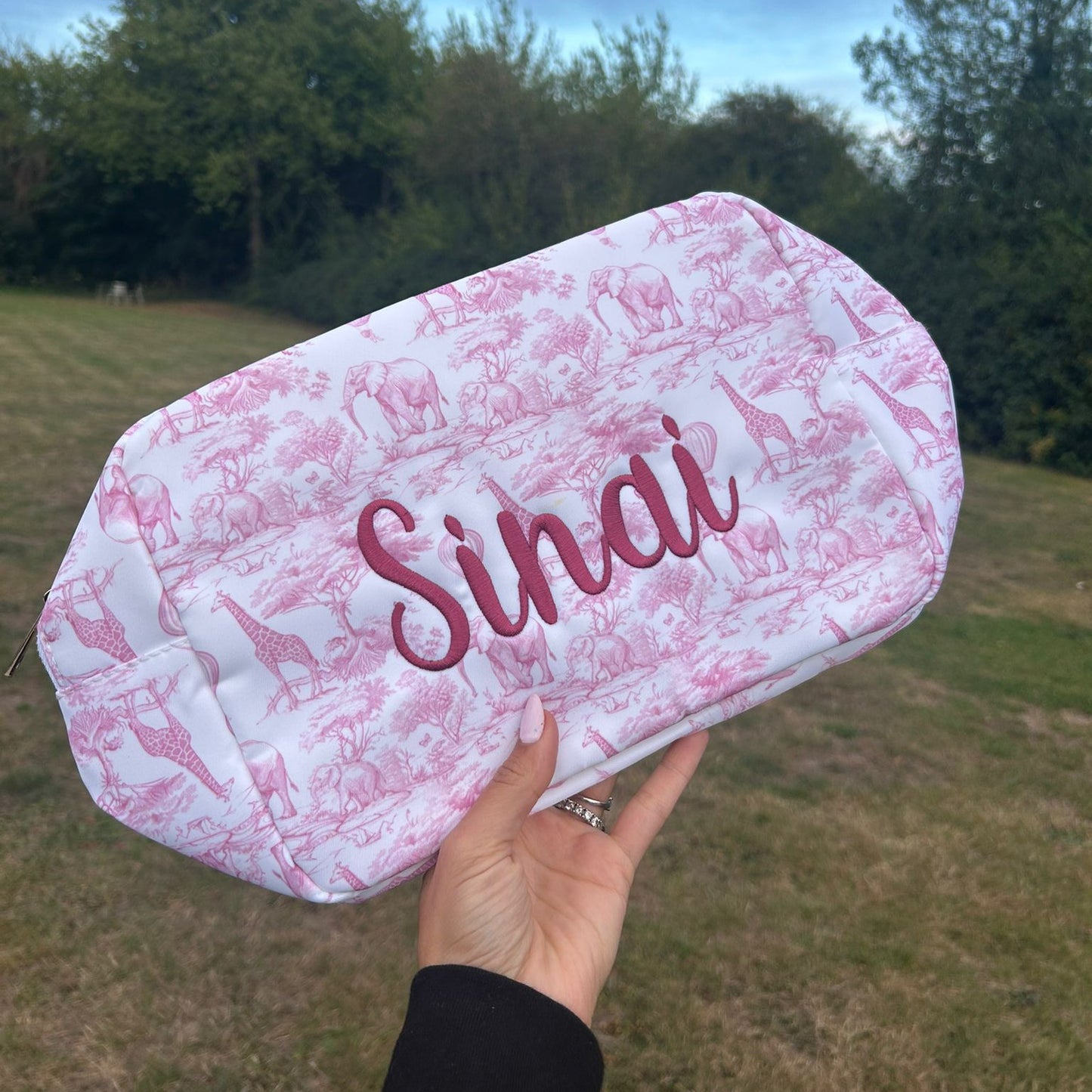Personalised Safari Print Pouch