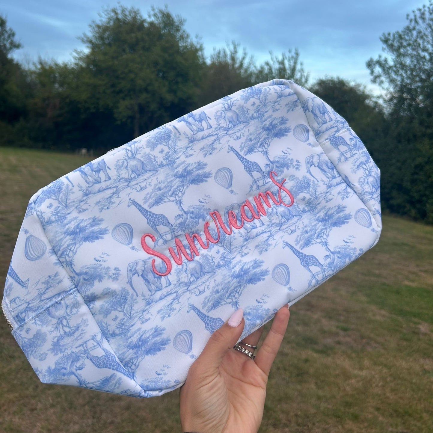 Personalised Safari Print Pouch