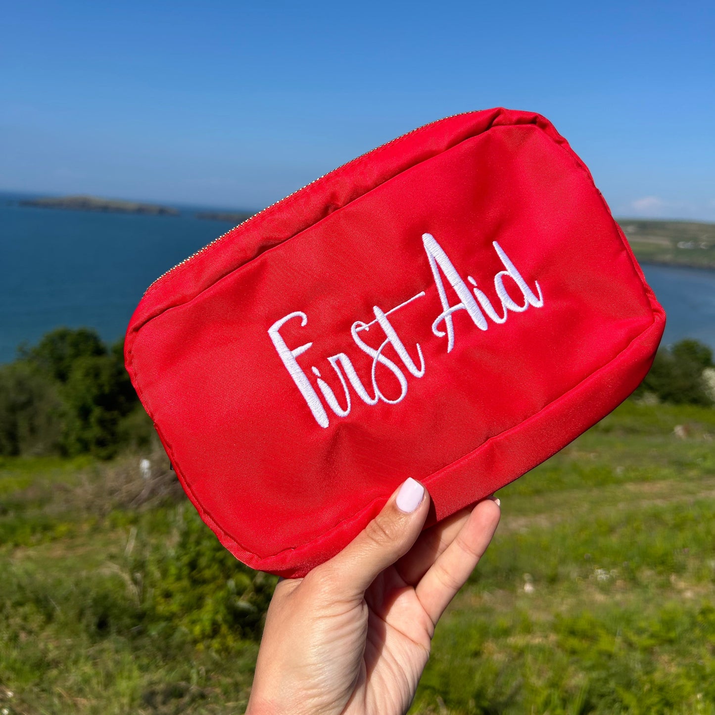 Small Personalised Embroidered Pouch – Custom Name Travel Bag
