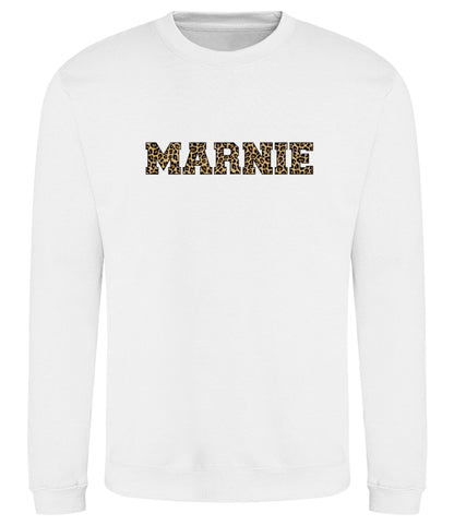 Leopard Print Letter Jumper – Wear Your Name in Style