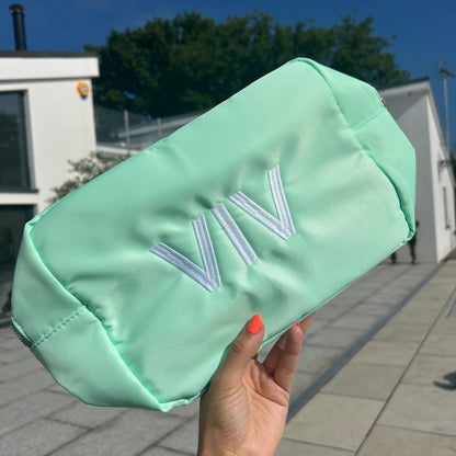 Large Personalised Embroidered Pouch – Custom Name Travel Bag