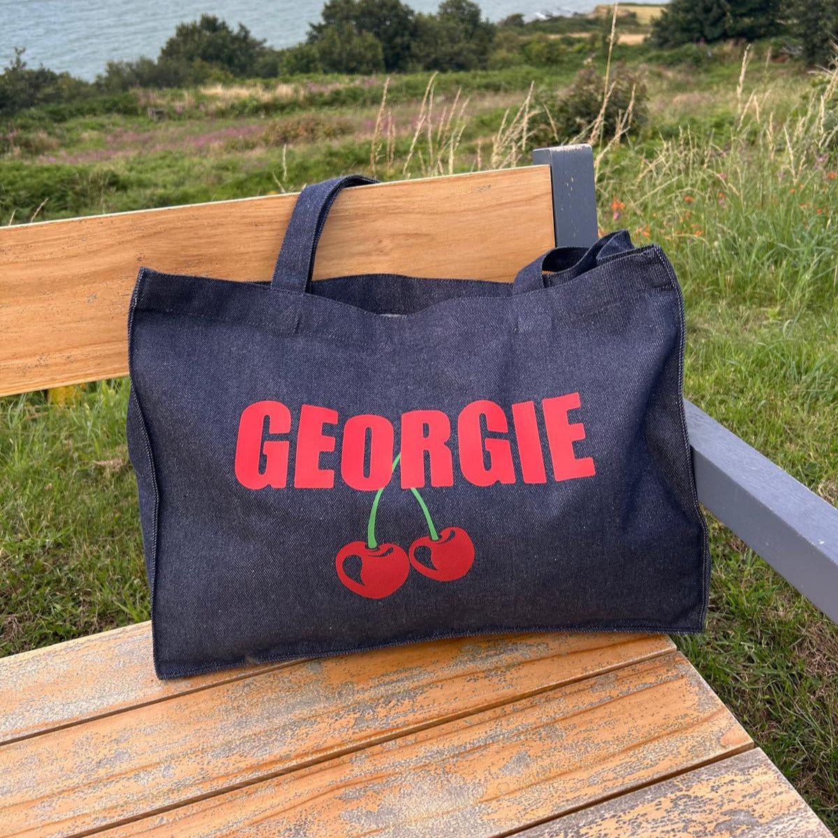 Personalised Denim Tote Bag