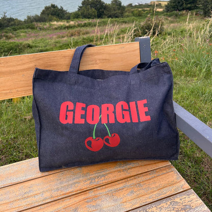 Personalised Denim Tote Bag