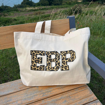 Personalised Jute & Cream Shopper Bag