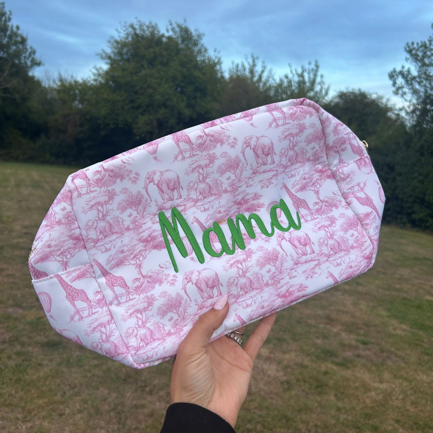Personalised Safari Print Pouch