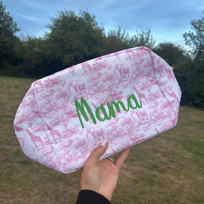 Personalised Safari Print Pouch
