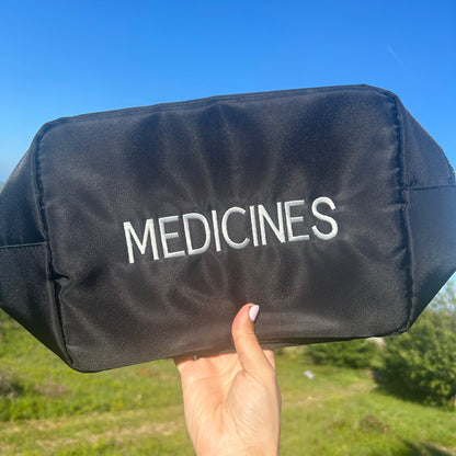 Large Personalised Embroidered Pouch – Custom Name Travel Bag