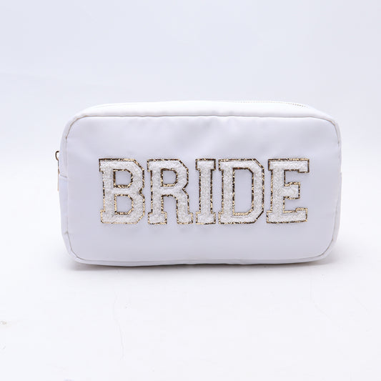 White Large Pouch - BRIDE