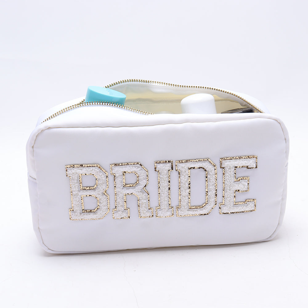 White Large Pouch - BRIDE