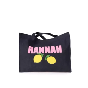 Personalised Denim Lemon Tote Bag