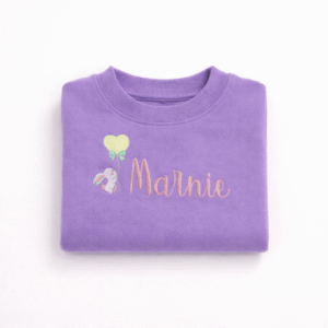 Kids Embroidered Bunny Jumper – Lilac