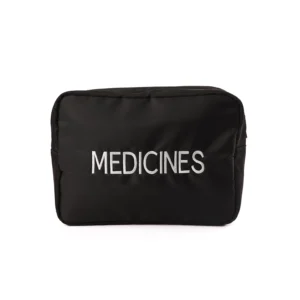 Large Personalised Pouch – Embroidery – Black