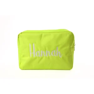 Large Personalised Pouch – Embroidery – Lime