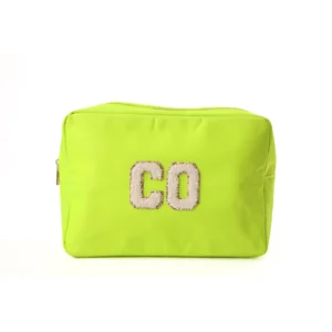 Large Personalised Pouch – Patches – Lime