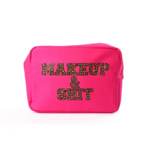 Large Leopard Print Letter Pouch