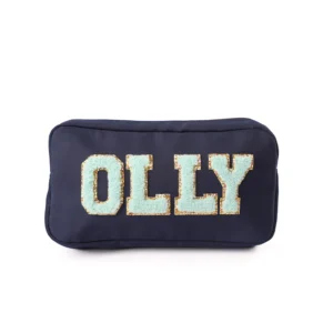 Small Personalised Pouch – Patches – Navy