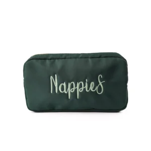 Small Personalised Pouch – Embroidery – Dark Green