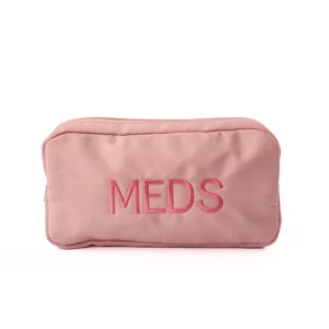 Small Personalised Pouch – Embroidery – Baby Pink