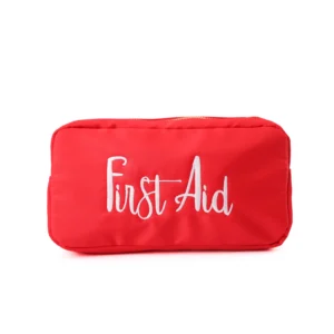 Small Personalised Pouch – Embroidery – Red