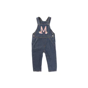 Kids Denim Dungarees – Strawberry Initial