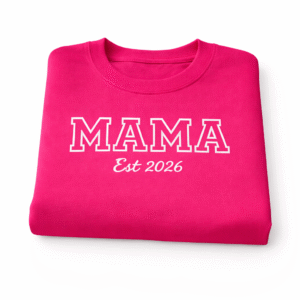Our Personalised Mama Est Year Jumper – Hot Pink