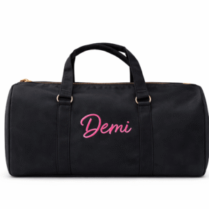 Personalised Embroidered Duffle Bag - Black
