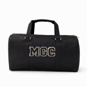 Personalised Glitter Patch Duffle Bag- Black